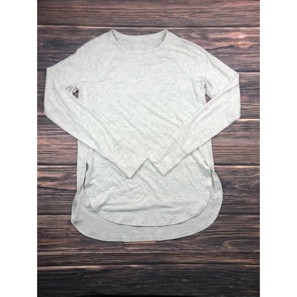 Tek Gear Mens Size Small Gray Long Sleeve Crewneck Tee T Shirt Preowned
